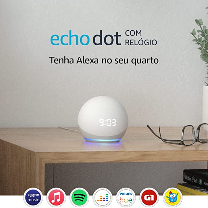 ALEXA - ECHO DOT 4 (COM RELÓGIO)