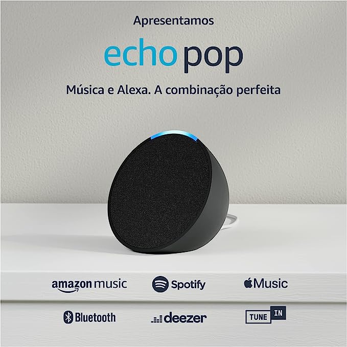 ECHO POP - ALEXA ÚLTIMA GERAÇÃO + LÂMPADA INTELIGENTE