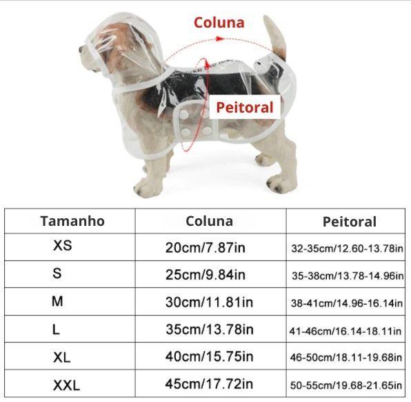 CAPA DE CHUVA PARA PET